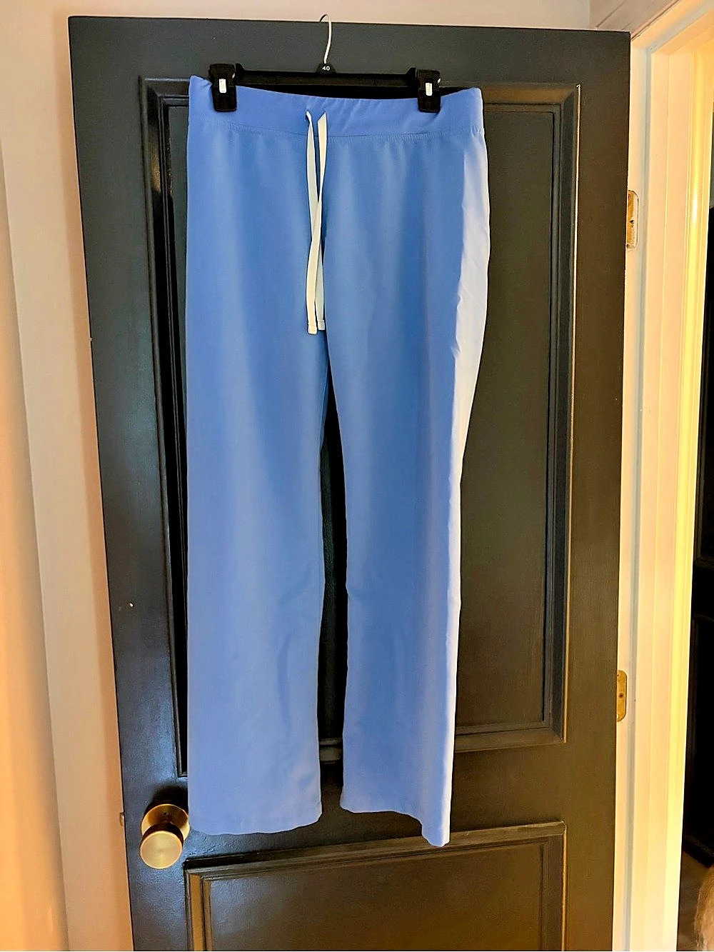 FIGS Technical Collection Livingston Straight Leg Low Rise Pants Blue Small